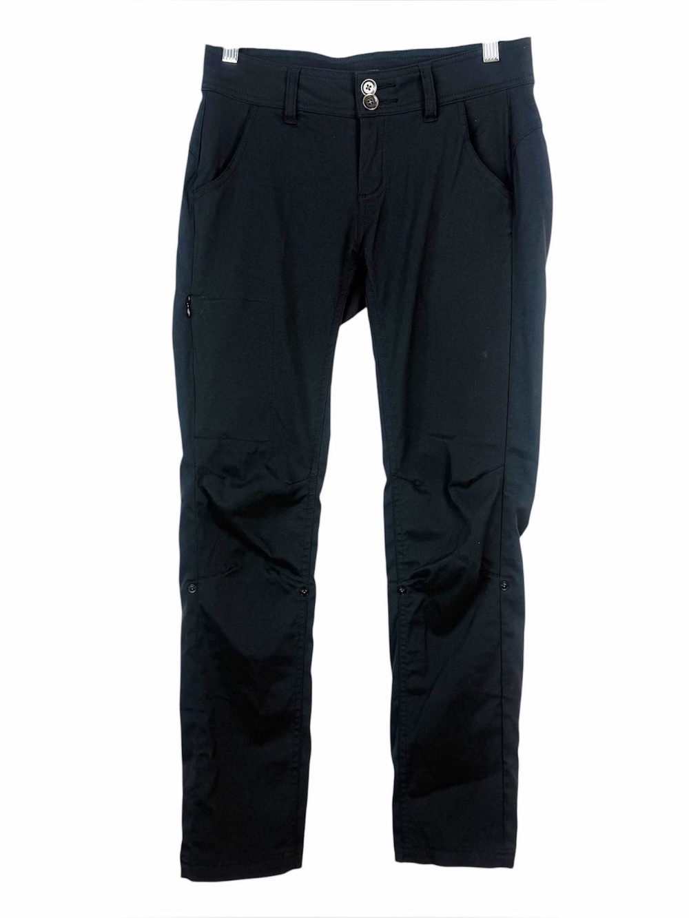 Prana Halle Convertible Hiking Straight Pants Black Stretch Size 2
